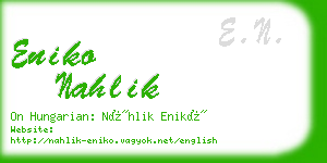 eniko nahlik business card